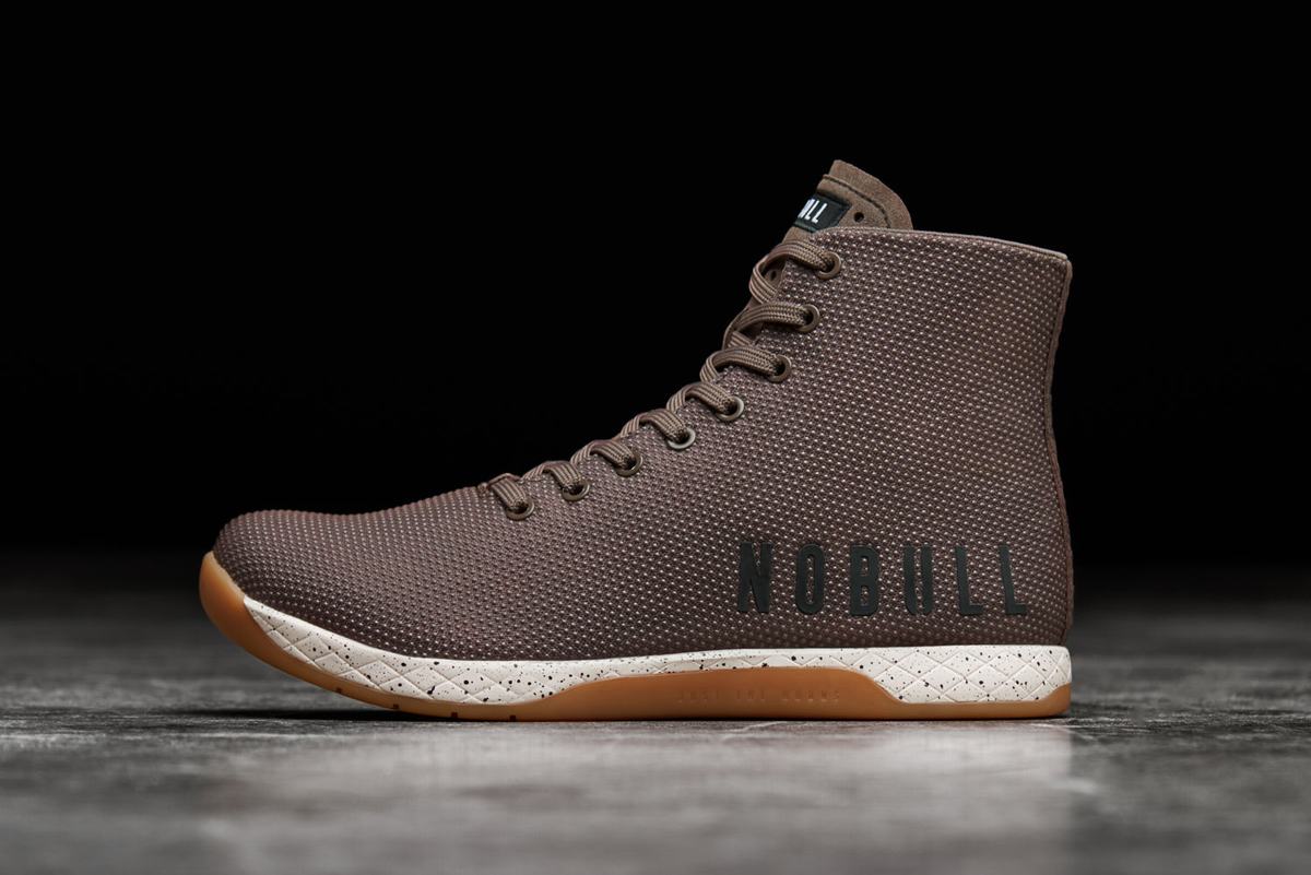 Nobull Superfabric High-Top Men\'s Trainers Brown | Australia (EM7943)